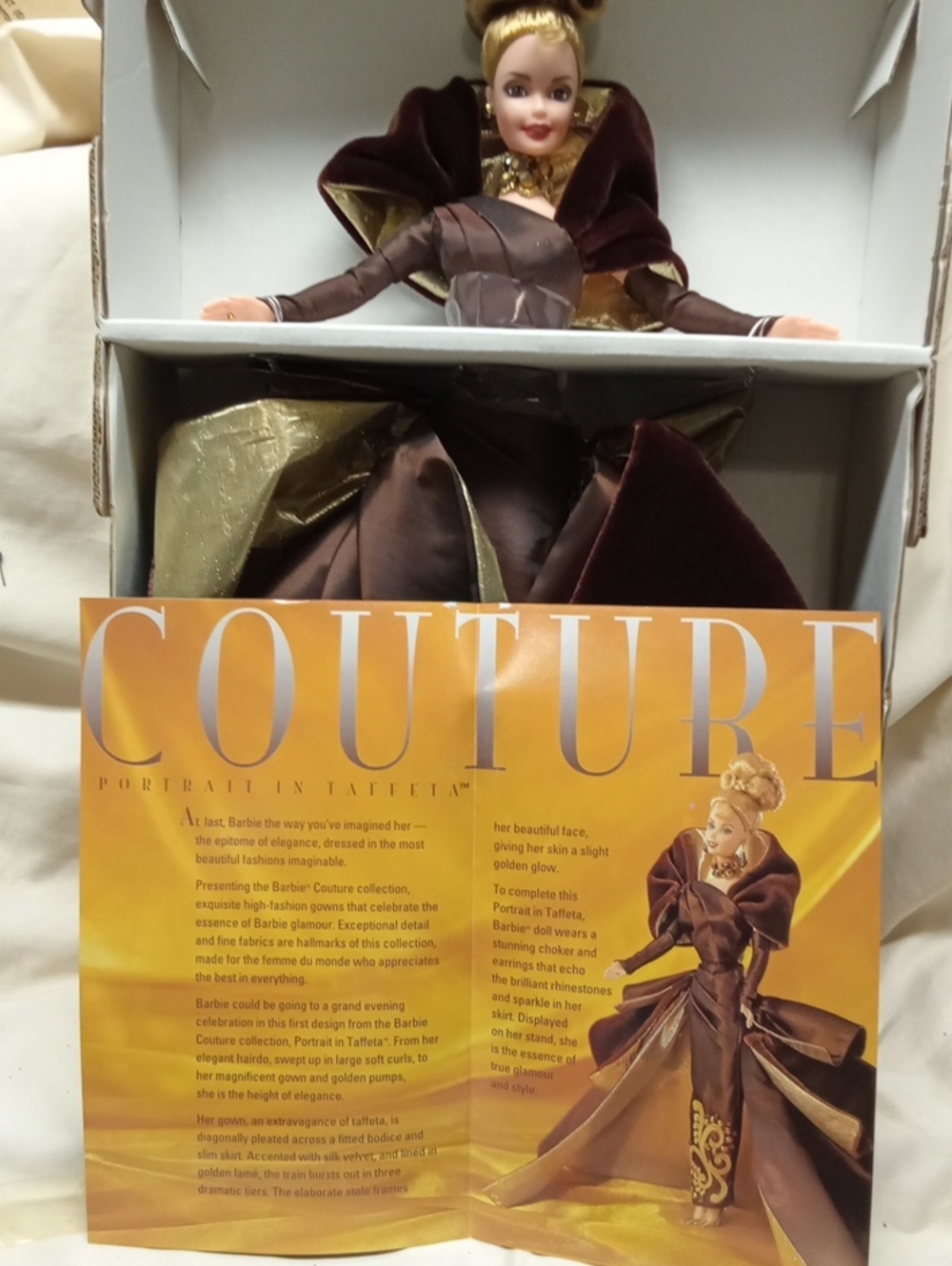 Barbie Brown and Gold Couture Gown Kids Costume